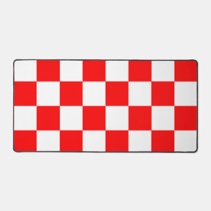 Rood wit geruit controlepatroon bureaumat