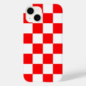 Rood wit geruit controlepatroon Case-Mate iPhone case (Achterkant)