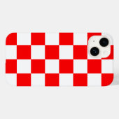 Rood wit geruit controlepatroon Case-Mate iPhone case (Achterkant (horizontaal))