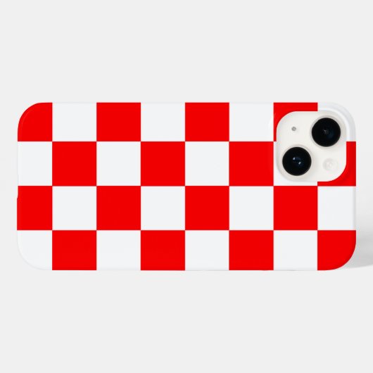 Rood wit geruit controlepatroon Case-Mate iPhone case (Achterkant (horizontaal))