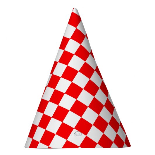 Rood wit geruit controlepatroon feesthoedjes (Rechts)