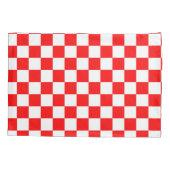 Rood wit geruit controlepatroon kussensloop (Achterkant)