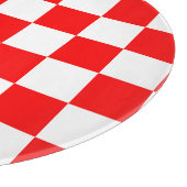 Rood wit geruit controlepatroon snijplank (Hoek)