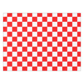 Rood wit geruit controlepatroon tafelkleed (Voorkant (Horizontaal))