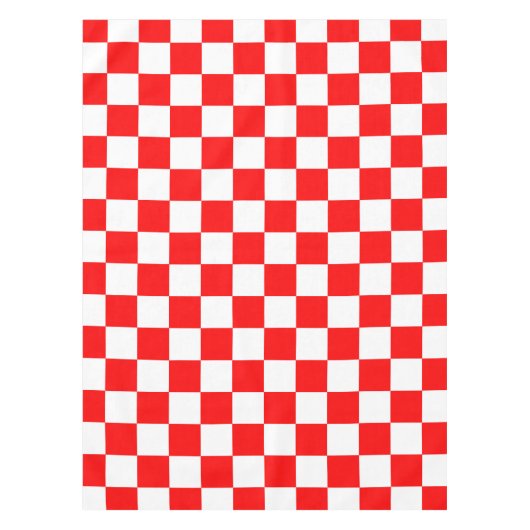 Rood wit geruit controlepatroon tafelkleed (Voorkant)