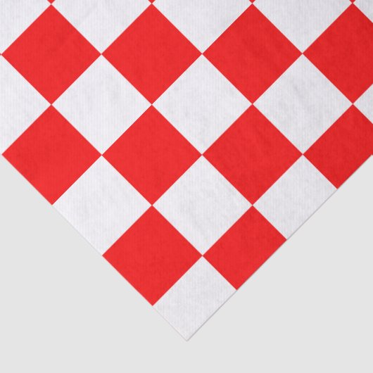 Rood wit geruit controlepatroon tissuepapier (Detail)