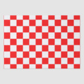 Rood wit geruit controlepatroon tissuepapier (Voorkant)