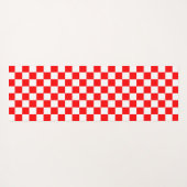 Rood wit geruit controlepatroon yogamat (Achterkant (horizontaal))