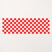 Rood wit geruit controlepatroon yogamat (Voorkant (horizontaal))