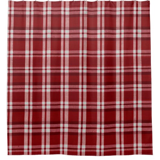 Rood wit geruit douchegordijn (Voorkant)