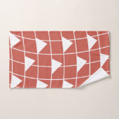 Rood Wit Geruit Driehoek Patroon Bad Handdoek (Handdoek)