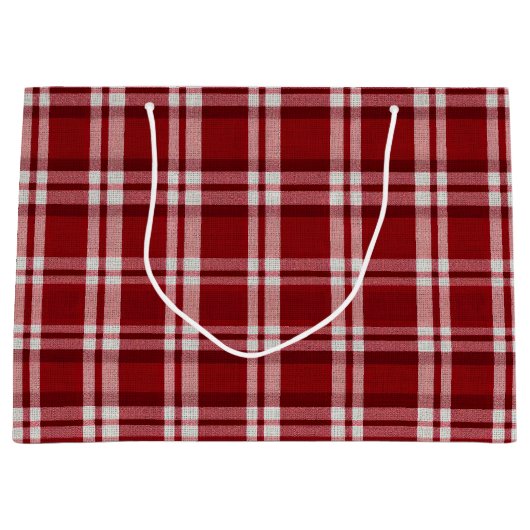 Rood wit geruit groot cadeauzakje (Voorkant)