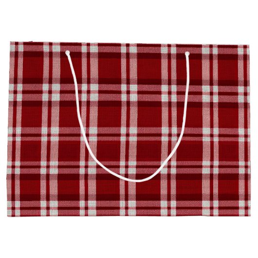 Rood wit geruit groot cadeauzakje (Achterkant)