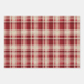 Rood wit geruit inpakpapier vel (Voorkant 2)