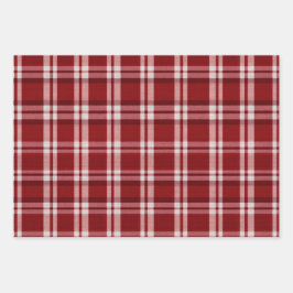 Rood wit geruit inpakpapier vel