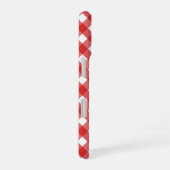 Rood-wit geruit iPhone 16 hoesje (Rechterkant)
