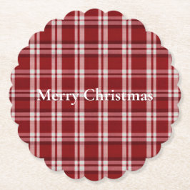 Rood wit geruit kartonnen onderzetters