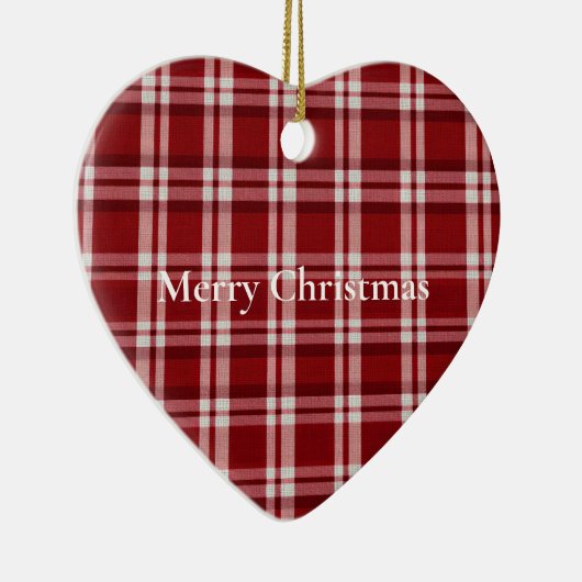 Rood wit geruit keramisch ornament (Rechts)