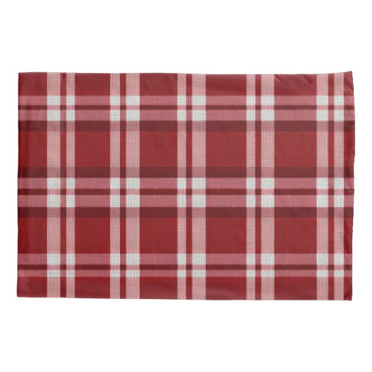 Rood wit geruit kussensloop (Achterkant-Links)