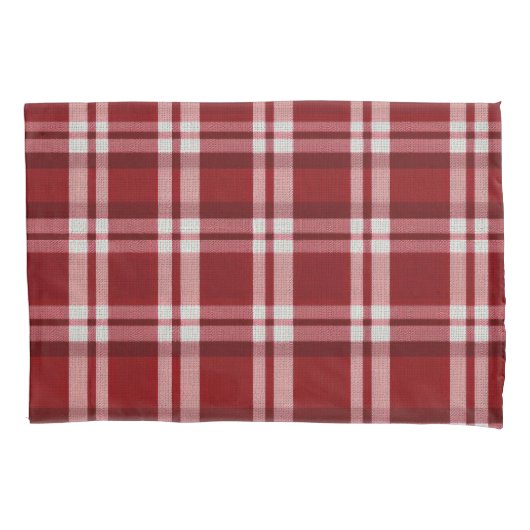 Rood wit geruit kussensloop (Voorkant-Links)