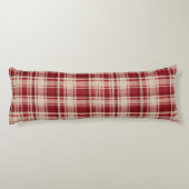 Rood wit geruit lichaamskussen (Achterkant)