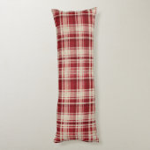 Rood wit geruit lichaamskussen (Achterkant (Verticaal))