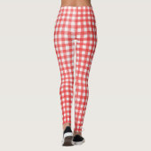 rood-wit geruit motief leggings (Achterkant)