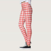 rood-wit geruit motief leggings (Links)