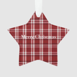 Rood wit geruit ornament