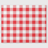 Rood-wit geruit patroon cadeaupapier (Vlak)