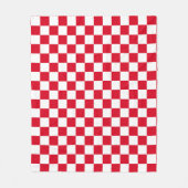 Rood-wit geruit patroon fleece deken (Voorkant)