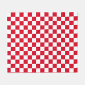 Rood-wit geruit patroon fleece deken (Voorkant (Horizontaal))