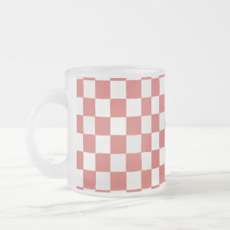 Rood-wit geruit patroon matglas koffiemok
