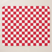 Rood-wit geruit patroon sherpa deken (Voorkant (horizontaal))