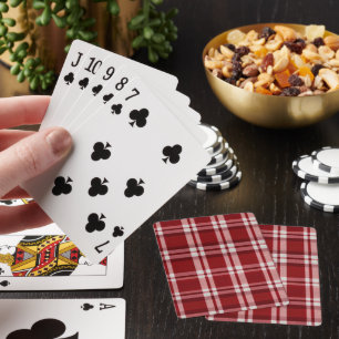 Rood wit geruit pokerkaarten