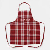 Rood wit geruit schort (Voorkant)