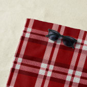 Rood wit geruit strandlaken (In situ)