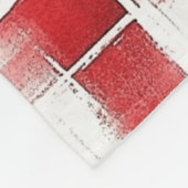 Rood Wit Geruit Strepen Fleece Deken (Hoek)