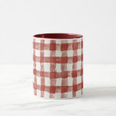 Rood Wit Geruit Strepen   Mok (Midden)