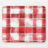 Rood Wit Geruit Strepen Muismat (Voorkant)