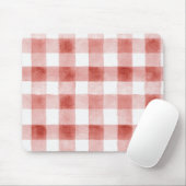 Rood Wit Geruit Strepen Muismat (Met muis)