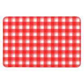 Rood Wit Geruit Strepen Patroon Magneet (Horizontaal)