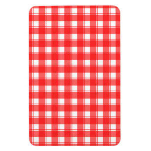 Rood Wit Geruit Strepen Patroon Magneet