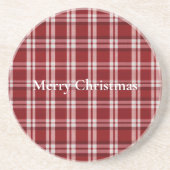 Rood wit geruit zandsteen onderzetter (Voorkant)