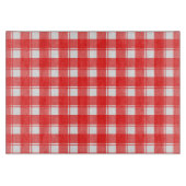 Rood wit geruite geruite glazen snijplank (Voorkant)