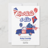 Rood wit & geschikt geslacht Neutraal Patriottisch Aankondiging (Voorkant)