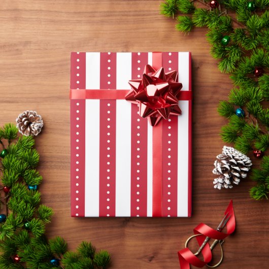 Rood-wit gestreepd inpakpapier (Feestdagen Geschenken)