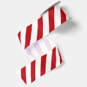Rood Wit Gestreept Feestelijk Vakantie Satijnen Lint (Achterkant)