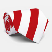 Rood Wit Gestreept Feestelijk Vakantie Stropdas (Opgerold)