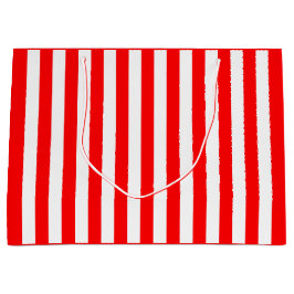 Rood-wit gestreept groot cadeauzakje